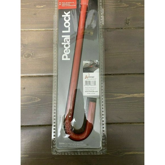 The Club Pedal Lock Easy To Install Red Steering Wheel Lock - New in Package - Picture 5 of 5